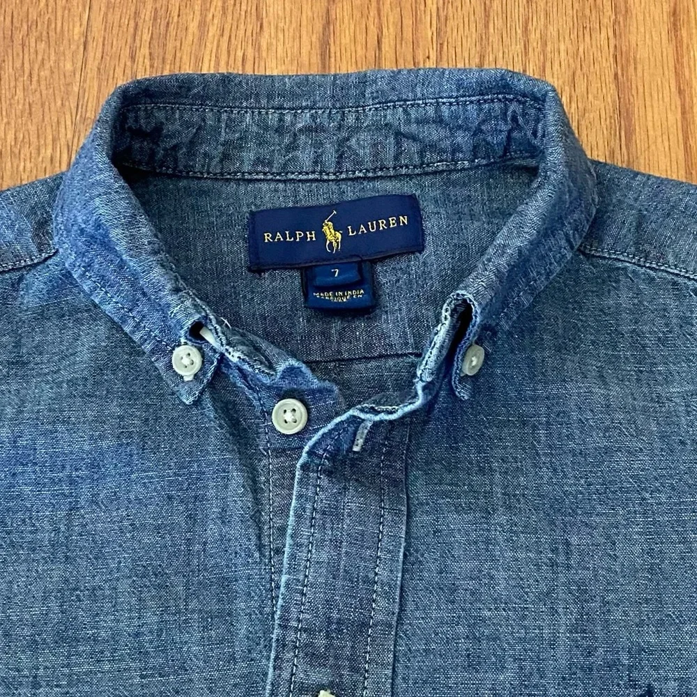 Ralph Lauren Denim Blue Button-Up Boy’s Shirt
